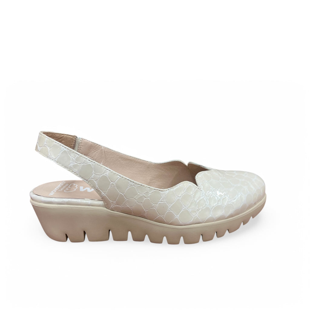 Wonders Artemide Off White Sling Back Shoes