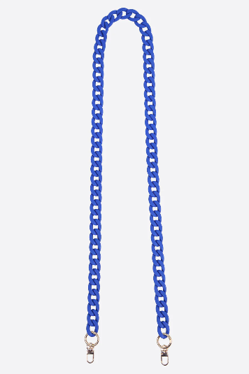 Blue Curb Chain Handbag Strap