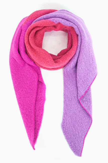 Nora Fuchsia & Lilac Colour Block Scarf