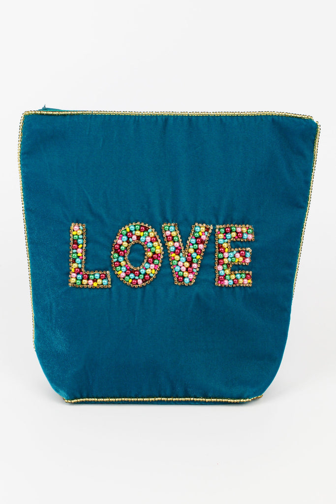 Love Beaded Makeup Bag