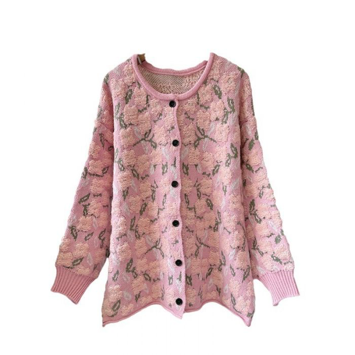 Pink & Blush Floral Print Cardigan