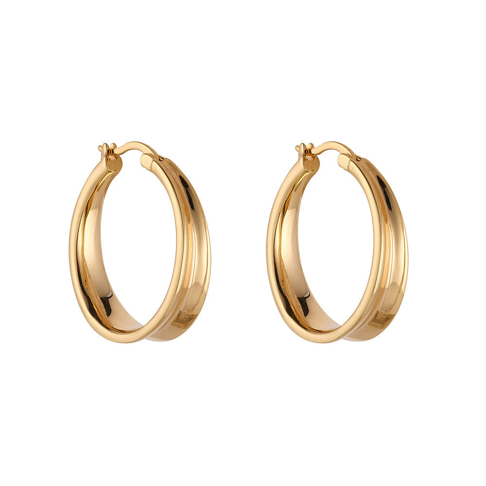 Gold Chunky Hoop Earrings*